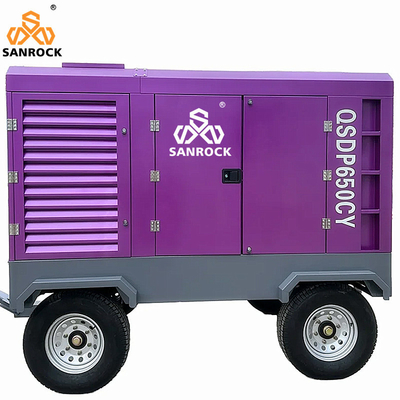 Compresseur d'air à vis rotatif Vitesse de 2200 tr / min Compresseur d'air à vis portable Compresseur d'air minier