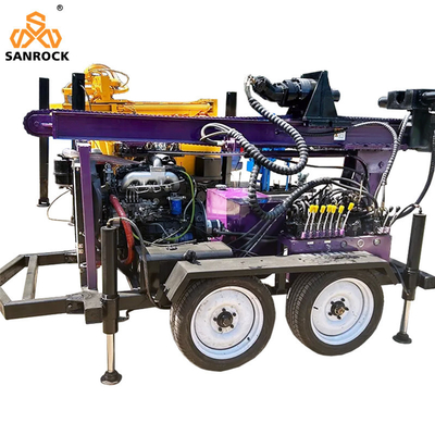 Vitesse de forage rapide Machine de forage portable de puits d'eau avec moteur diesel et capacité de forage en profondeur