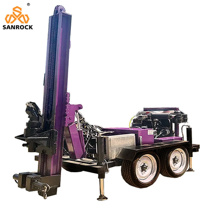 Forage de puits d'eau de petite taille Machine rotative de forage de trous de forage remorque Forage de puits d'eau monté