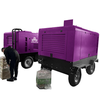 Compresseur d'air à vis 153KW Moteur Diesel Compresseur d'air portable Machine