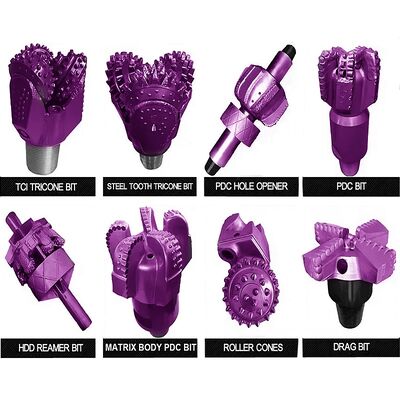 Foret de forage PDC en acier à haute teneur en manganèse, forets de forage pour champs pétrolifères, cône carré API, foret PDC