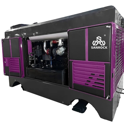 410KW Compresseur d'air à vis rotatif Diesel Source d'alimentation Consommation d'air 31-29m2/min
