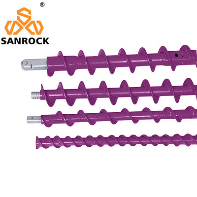 High Speed Anger Drill Pipe Single / Double Spiral Blades Threaded Drill Rod Twist Drill Pipe