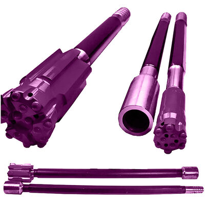Tige d'extension de forage R32 Filetage T38 Outil de forage de roche Tube de forage en acier à haute teneur en manganèse