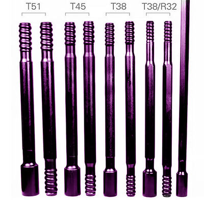 Tige de forage filetée T45 T51 GT60 Outils de forage de roche pour le minage et le creusement de tunnels Tige de forage pour marteau hors trou