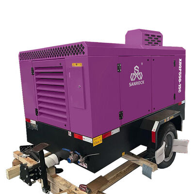 Compresseur d'air à vis à moteur diesel Compresseur d'air rotatif machine Compresseur d'air portable