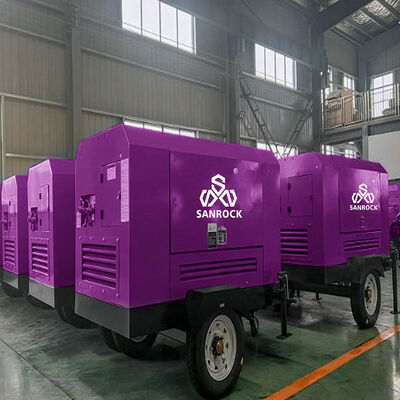 Compresseur d'air à vis haute efficacité 15 bars pour l'exploitation minière, compresseur d'air rotatif à vis