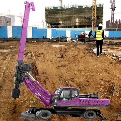 Petite plateforme de forage rotatif Fondation du bâtiment Profondeur de construction 15 m Équipement de forage de trous à auger