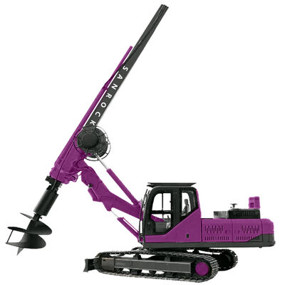 Machine de forage rotatif pour la construction d'infrastructures, engin de forage rotatif mobile