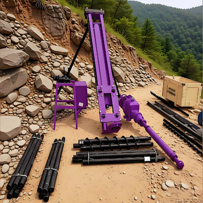 Machine de forage à blast-hole à multiples angles Réglage de forage en roche pneumatique Réglage de forage portable DTH