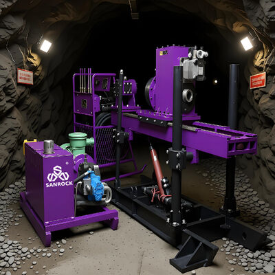 Plate-forme de forage de noyau de tunnel machine de forage de noyau de roche de forage tournant à 360 degrés pour l'exploitation minière